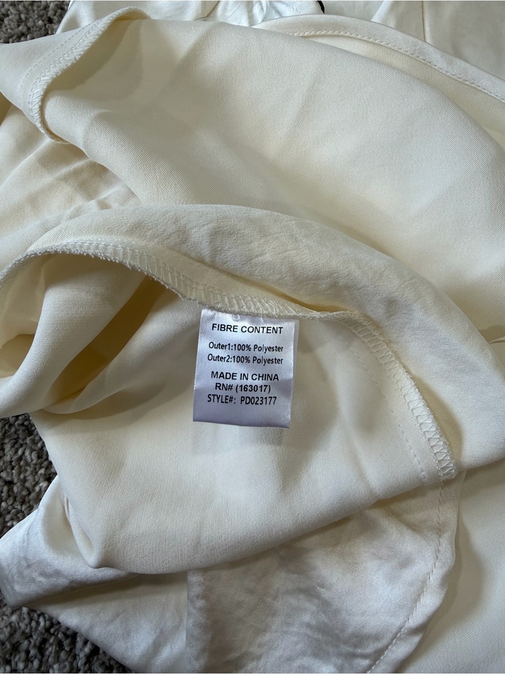 NWT Princess Polly Cream Strapless Off-Shoulder Draped Tie Back Mini Dress 6 - Picture 10 of 10
